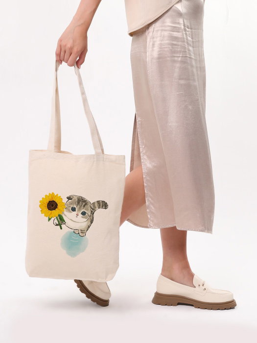 Zoozie Bags Bolso de mano pauldavis 1614, Bolso Tote de Algodón 100%, Crema, 35 x 40 x 8 cm